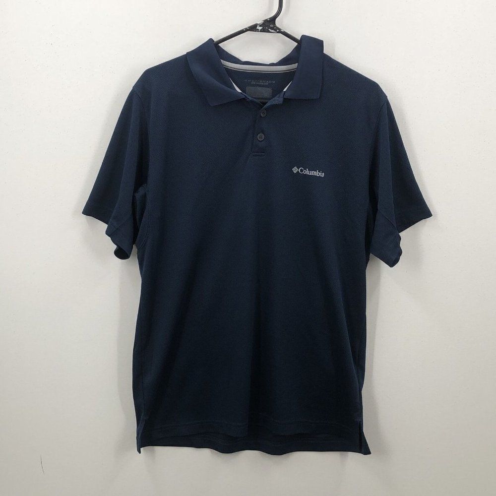 Columbia Mens Blue Collared Short Sleeve Activewear Polo Shirt Size 41